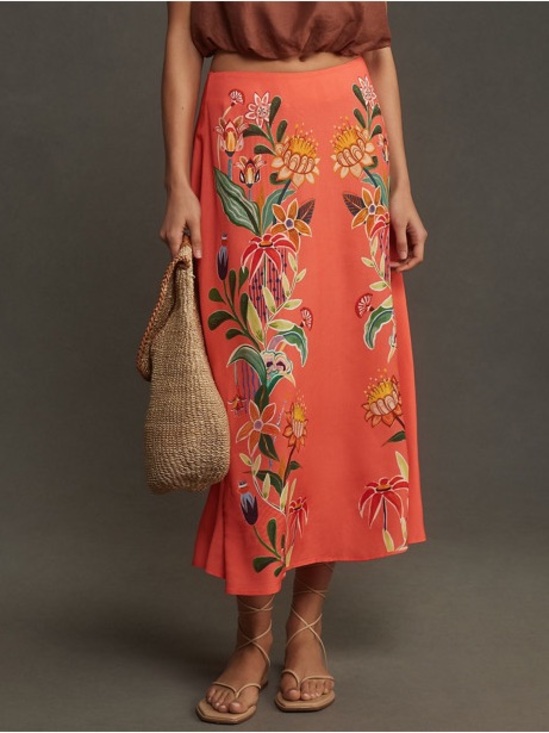 FARM Rio Dresses & Skirts - Farm Rio Slip Skirt Midi Size L